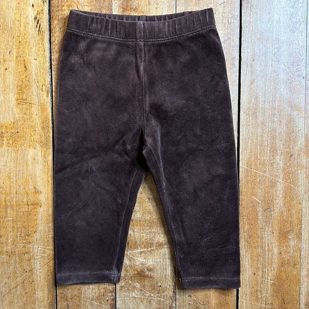 Gap size 12 to 18 months Brown velour pants unisex winter boho Baby Gap